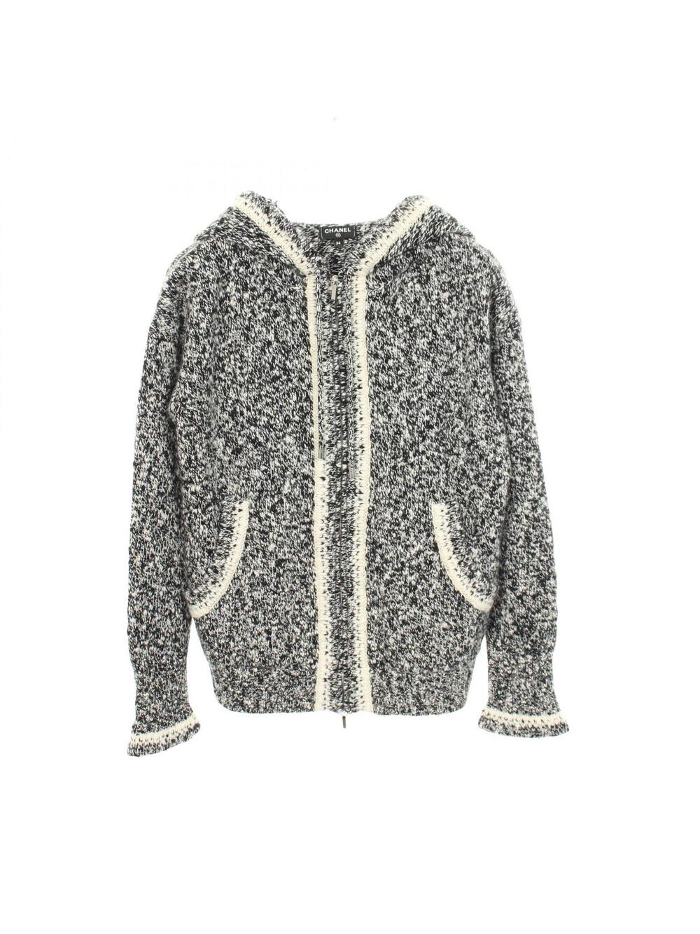 Chanel Knitwear Hoodie Cashmere Black #297122C12B